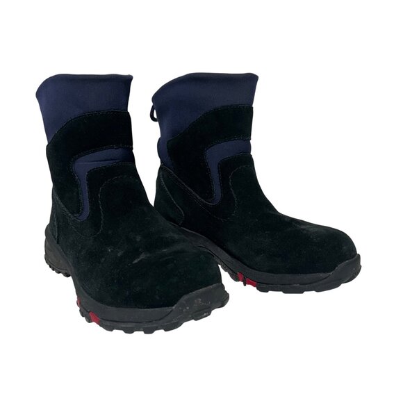 L.L. Bean Womens 8M Thinsulate Black & Navy Winter Boots With Rugged Soles - Picture 1 of 11